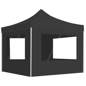 vidaXL Tenda dobr&aacute;vel profissional com paredes alum&iacute;nio 2x2m antracite
