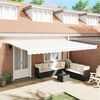 vidaXL Toldo Retr&aacute;til Manual Branco 500 &times; 350 cm tecido