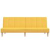 vidaXL Sof&aacute;-cama de 2 lugares c/ banco tecido amarelo
