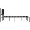 vidaXL Estrutura de cama em metal com cabeceira 180x200 cm preto
