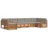 vidaXL Conjunto de Sof&aacute;s para Exterior 7 unid. Cinza Natural e Claro