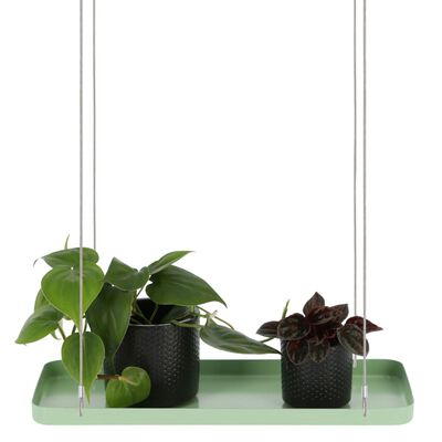 Esschert Design Tabuleiro para plantas suspenso retangular S verde