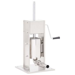 vidaXL Máquina de enchidos manual 3 L aço inoxidável prateado