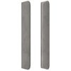 vidaXL Cabeceira cama c/ abas veludo 103x16x118/128 cm cinzento-claro