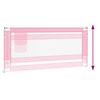 vidaXL Barra de seguran&ccedil;a p/ cama infantil tecido 200x25 cm rosa