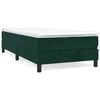 vidaXL Cama com molas/colch&atilde;o 90x200 cm veludo verde-escuro