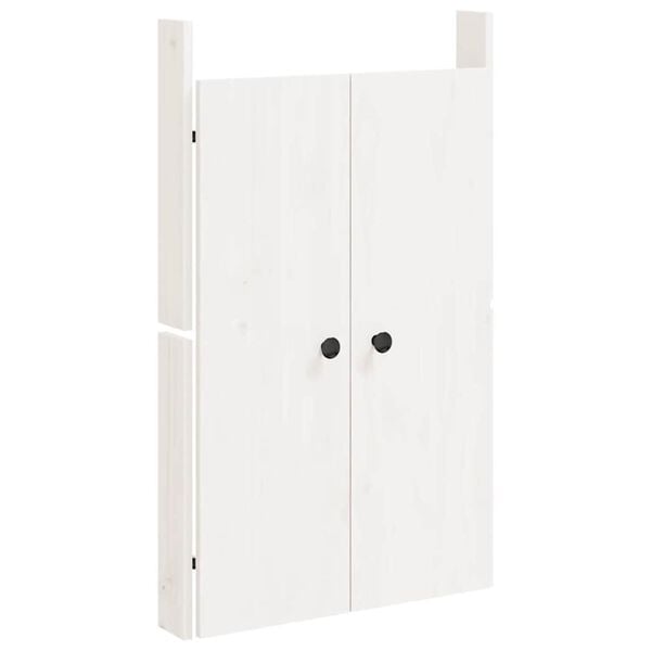 vidaXL Portas de cozinha para exterior 50x9x82 cm pinho maci&ccedil;o branco