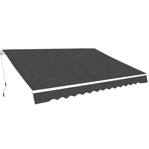 vidaXL Toldo dobr&aacute;vel manual 350 cm antracite