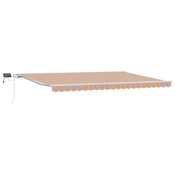 vidaXL Toldo Retrátil Multicolor 500 × 300 cm Tecido e Metal