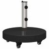 vidaXL Base para chap&eacute;u de sol 30kg Preto Granito e A&ccedil;o Inoxid&aacute;vel