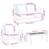 vidaXL Conjunto de Sof&aacute; de Jardim 4 pcs Natural Madeira de Teca S&oacute;lida