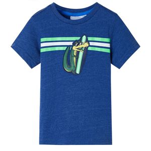 T-shirt para crian&ccedil;a azul-escuro mesclado 128