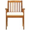 vidaXL Cadeiras de jantar p/ jardim 8 pcs c/ almofadões acácia maciça