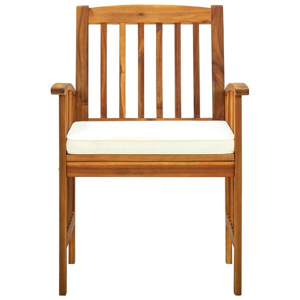 vidaXL Cadeiras de jantar p/ jardim 8 pcs c/ almofadões acácia maciça