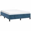 vidaXL Estrutura de cama sem colchão 140x190 cm veludo azul-escuro