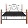 vidaXL Estrutura de cama 120x200 cm metal preto