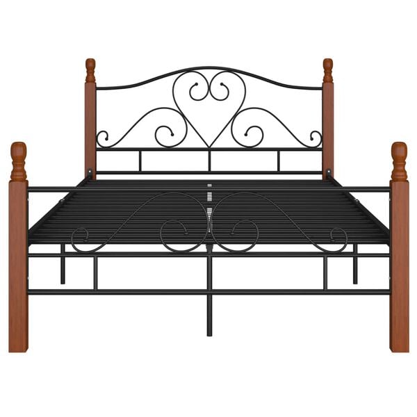 vidaXL Estrutura de cama 120x200 cm metal preto