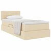 vidaXL Cama com arruma&ccedil;&atilde;o e colch&atilde;o com colch&atilde;o Creme 90 x 190 cm
