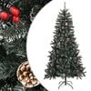 vidaXL &Aacute;rvore de Natal artificial com suporte 210 cm PVC verde