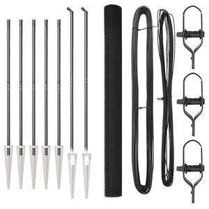 vidaXL Poste de Cerca Cinzento