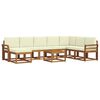 vidaXL Conjunto de Sof&aacute;s para Exterior 9 unid. Natural e Creme
