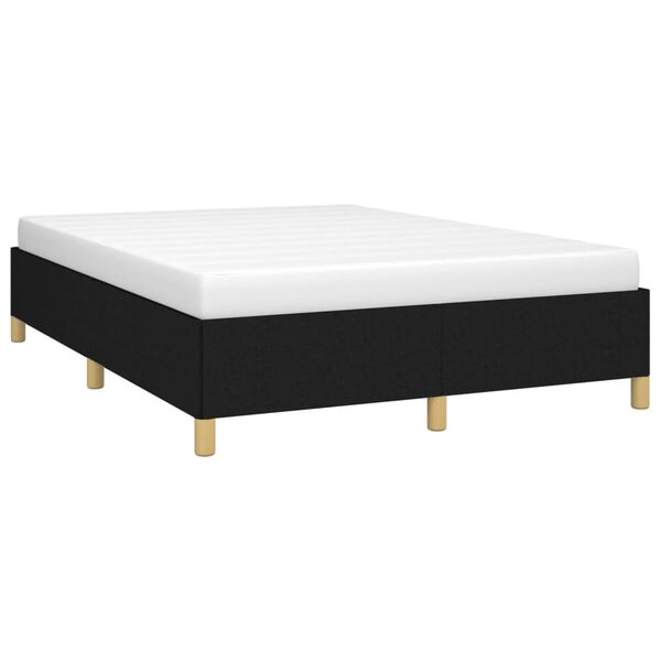 vidaXL Estrutura de cama sem colchão 140x200 cm tecido preto