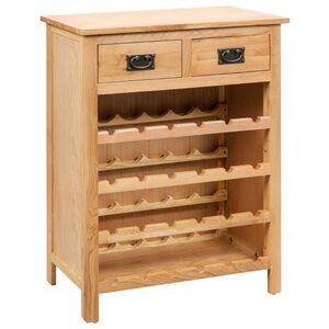 vidaXL Arm&aacute;rio para vinhos 72x32x90 cm madeira carvalho maci&ccedil;a