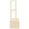 vidaXL Árvore para gatos c/ postes arranhadores sisal 133,5 cm creme