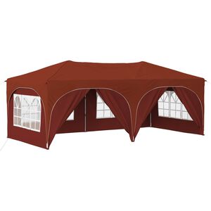 vidaXL Tenda de Festa Pop-up 575 x 288 x 245 cm Terracota