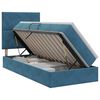 vidaXL Cama com arruma&ccedil;&atilde;o e colch&atilde;o Azul Escuro 100 x 200 cm Veludo