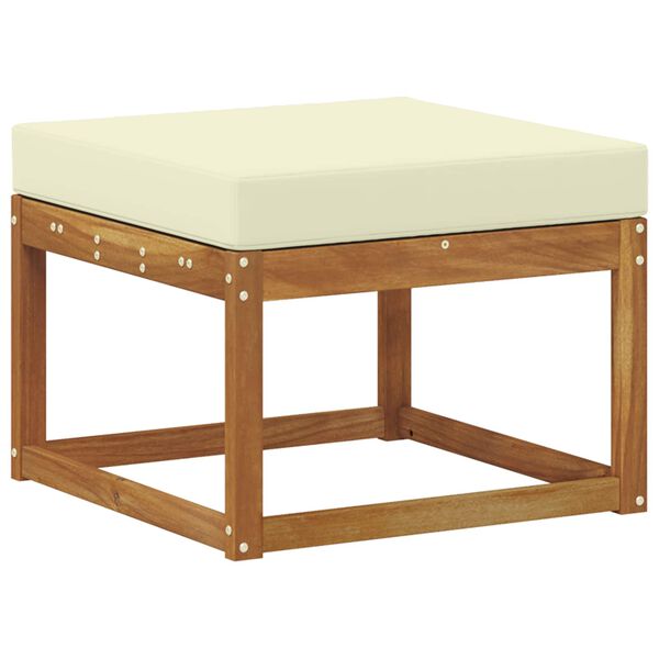 vidaXL Conjunto de Sof&aacute;s para Exterior 6 pcs Natural e Creme