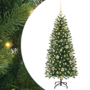 vidaXL &Aacute;rvore de Natal Artificial com 150 LEDs Verde 120 cm PE e PVC