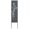 vidaXL Tela de Privacidade para Jardim Floral Antracite 32 x 140 cm