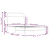 vidaXL Estrutura cama s/ colch&atilde;o derivados de madeira carvalho fumado