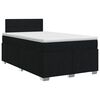 vidaXL Cama box spring com colch&atilde;o Preto 120 x 200 cm Tecido