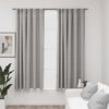 vidaXL Cortinas opacas aspeto linho c/ ganchos 2pcs 140x175cm cinzento