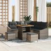 vidaXL Conjunto de Sof&aacute; de Jardim 8 pcs Cinzeto Rattan Sint&eacute;tico