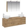 vidaXL Conjunto de M&oacute;veis para Banheiro 4 pcs Carvalho Arttisan