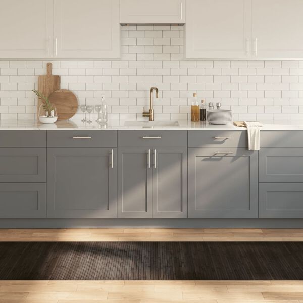 vidaXL Tapete retangular 70x400 cm bambu castanho-escuro