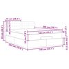 vidaXL Estrutura de cama otomana com colch&atilde;o 140x200 cm azul escuro