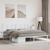 vidaXL Estrutura de cama com cabeceira 180x200 cm metal branco