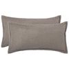 vidaXL Capa almofada 2 pcs HOUTEN Cinzento-claro 40 x 70 cm Boucl&eacute;