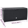 vidaXL Caixa de arrumação jardim 119x48x60 cm polipropileno antracite