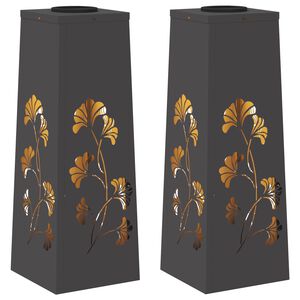 vidaXL Luz Solar LED de Caminho 2 unid. Branco quente 18 x 18 x 50 cm