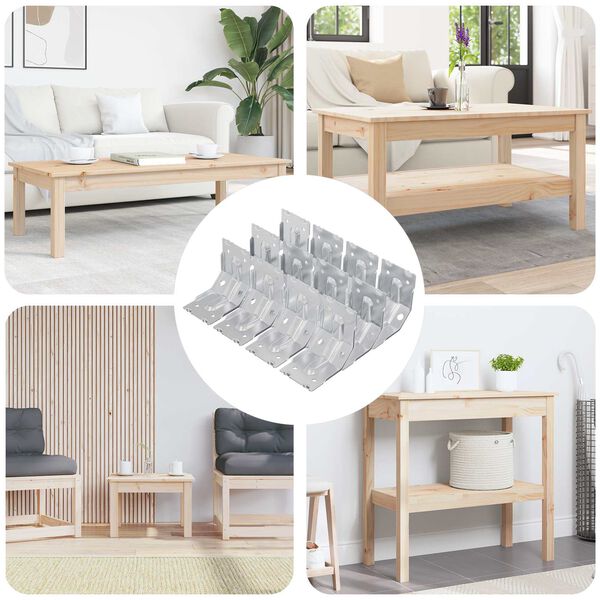 vidaXL Suporte 212 pcs Revestido de zinco 106 x 55 x 1,5mm A&ccedil;o