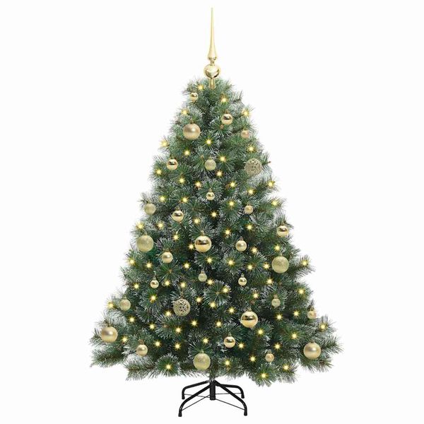 vidaXL &Aacute;rvore de Natal Artificial com 150 LEDs Verde 120 cm PE e PVC