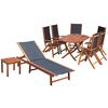 vidaXL 9 pcs conjunto de jantar jardim c/ almofad&otilde;es ac&aacute;cia maci&ccedil;a