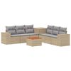 vidaXL Conjunto de Sof&aacute;s 8 unid. Bege e Cinza Claro