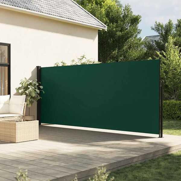 vidaXL Toldo lateral retr&aacute;til 160x300 cm verde-escuro