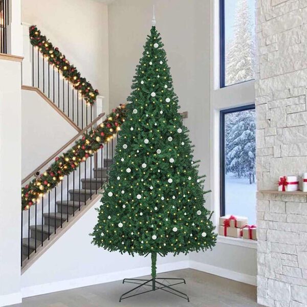 vidaXL &Aacute;rvore de Natal com luzes decorativas de corda Verde 400 cm PVC